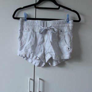 White Linen Shorts